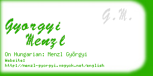 gyorgyi menzl business card